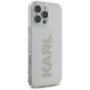 Karl Lagerfeld IML Rhinestones Logo iPhone 16 Pro Ümbris - Clear