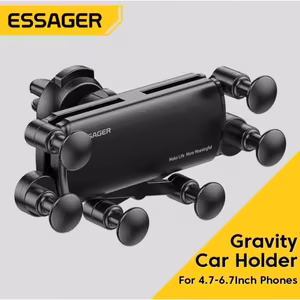 Autohoidik Essager Gravity, must (mitte-magnetiline / ventilatsioonivõre)
