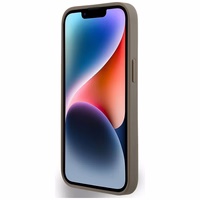 DKNY Leather Printed Pattern Metal Logo MagSafe Ümbris jaoks iPhone 15 / 14 / 13 - Brown