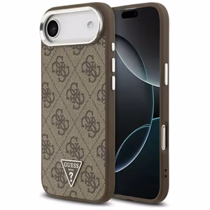 GUESS ümbris jaoks IPHONE 17 Air compatible with MagSafe GUHMP17MP4TSRCMW (4G PU W/ Triangle Logo) hõbedane brown