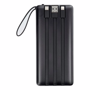 Powerbank Veger C20 (W2047 / W2059) 20000 mAh with built-in Micro-USB cables / Type C / Lightning must
