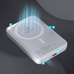 Wozinsky WRW349YWS 10000 mAh magnetiline energiapank - valge