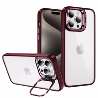 Tel Protect Kickstand Ümbris + camera glass (lens) jaoks Iphone 11 Pro burgundia