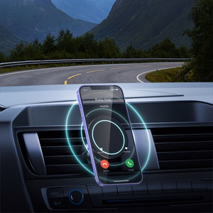 Crong Carclip Magnetic magnetiline auto telefonihoidik, MagSafe'iga ühilduv, must