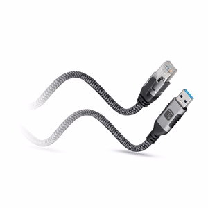 Techly ICOC U3A-RJ45-010 võrgukaabel Must, Hõbedane 1 m Cat6 F/UTP (FTP)