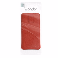 WONDER Deko Pouch Ümbris (Size M) jaoks Iphone 5/Nokia 215 4G/225/5310 2020 punane