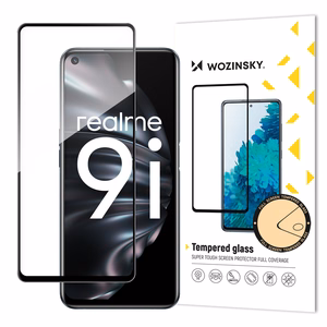 Wozinsky Закалённое стекло Full Glue Super Tough с рамкой Case Friendly для Oppo A76 / Oppo A36 / Realme 9i чёрный