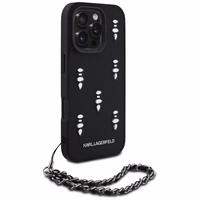 Karl Lagerfeld Saffiano Crystals w/Chain iPhone 16 Pro Ümbris - Must