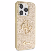 Guess GUHCP14LHG4SGD ümbris jaoks iPhone 14 Pro - kuldne Glitter Script Big 4G