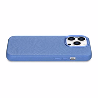 iCarer Litchi Premium nahkkott iPhone 14 Pro Max magnetiline nahkkott MagSafe helesinine (WMI14220712-LB)