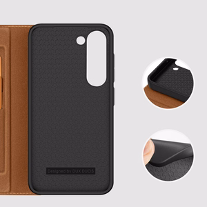 Dux Ducis Skin X2 чехол Samsung Galaxy S23+ флип-чехол кошелёк подставка коричневый