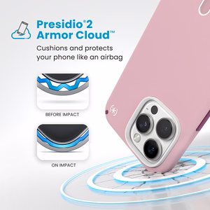 Speck Presidio2 Pro MagSafe'i ja ClickLocki toega ümbris iPhone 16 Pro Maxile, Wednesday Pink/Boysenberry Purple