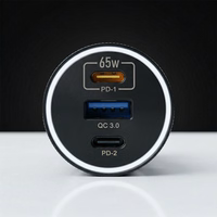 Blavec Autolaadija BS-06D-C Trip - USB + 2xType C - QC 3.0 18W PD 65W koos Type C to Type C (CCBS06DCQ-U2CB) must