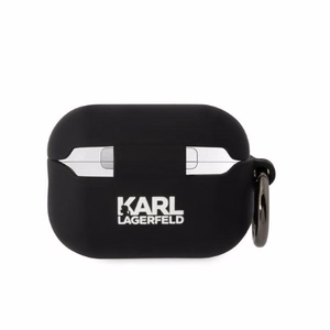 Karl Lagerfeld KLAP2RUNCHK AirPods Pro 2 чехол чёрный/чёрный Silicone Choupette Head 3D