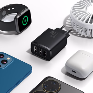 Baseus Compact Quick Charger, 3x USB, 17W (Must)