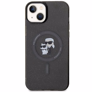 KARL LAGERFELD ümbris jaoks IPHONE 15 KLHMP15SHGKCNOK (Glitter + MAG) must