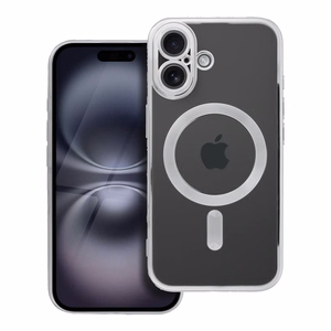 ELECTRO MAG COVER case compatible with MagSafe jaoks IPHONE 16 hõbedane