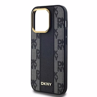 DKNY Leather Checkered Mono Pattern MagSafe Ümbris jaoks iPhone 14 Pro Max - Must