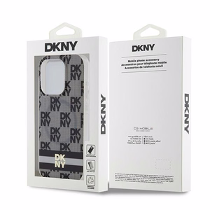 DKNY IML Checkered Mono Pattern & Printed Stripes MagSafe Ümbris jaoks iPhone 15 Pro Max - Must