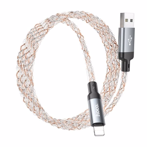 Кабель USB A to Lightning Hoco 2,4A 1 м U112 серый
