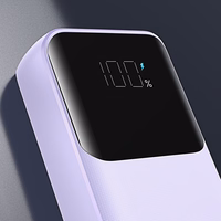 Joyroom JR-PBC06 mini energiapank sisseehitatud USB-C / Lightning kaablitega 30W 10000mAh - lilla