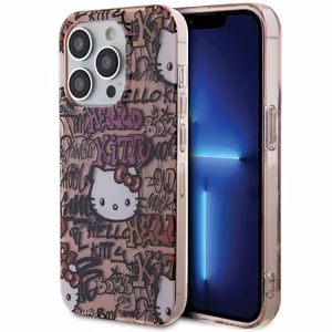 Hello Kitty IML Tags Graffiti ümbris jaoks iPhone 13 Pro / 13 - roosa