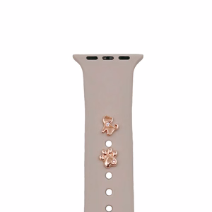Pin Charms set for watch straps cat  rose gold
