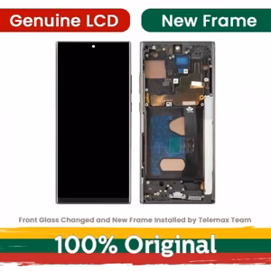 LCD ekraan ühilduv Samsung N985 Note 20 Ultra raamiga / Mystic Black / (uuendatud: Telemax)