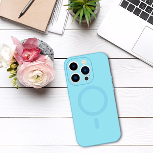 TEL PROTECT MagSilicone Ümbris jaoks Iphone 14 Light sinine