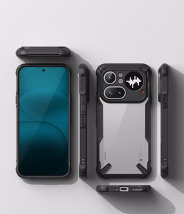 Ringke Fusion X ümbris Nothing Phone 4A Pro jaoks - läbipaistev ja must