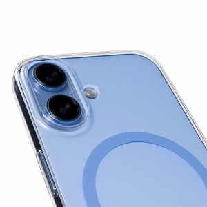 Puro Lite Mag TPU+PC Ümbris Compatible with MagSafe jaoks iPhone 17 - Läbipaistev with Sinine Ring