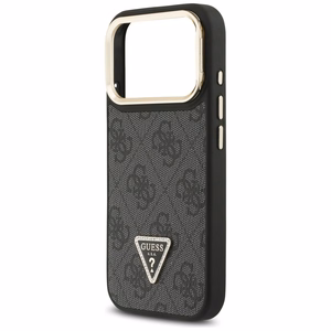 Guess 4G PU Triangle Logo & Stand Camera Magsafe чехол iPhone 17 Pro - черный