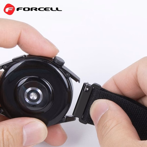 Strap to Samsung Galaxy Watch Forcell F-Design FS05 polyester fiber buckle 20 mm must