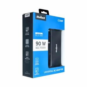 Laadija universaalne REBEL jaoks Notebook/Laptop 90W/18-20V must
