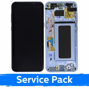 LCD Ekraan Ühildub Samsung G955 S8 Plus Koos Frame / Coral Sinine / (Service Pack)