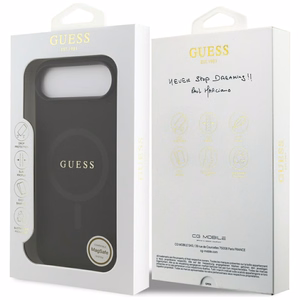 Guess Saffiano Classic Logo MagSafe ümbris jaoks iPhone Air - must