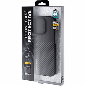 Benks Montage Magnetic Armor Air Kevlar Ümbris PC Frame 600D+1500D (MB65) jaoks Iphone 16 Pro must
