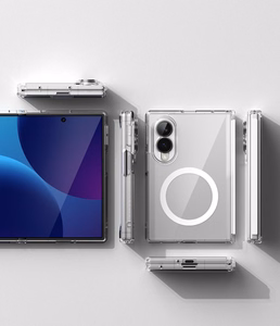 Ringke Fusion Flap Magnetic ümbris seadmele Samsung Galaxy Z Fold 8, MagSafe-ühilduv – läbipaistev