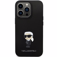 Karl Lagerfeld KLHCP14XSMHKNPK ümbris jaoks iPhone 14 Pro Max 6.7" - must Silicone Ikonik Metal Pin