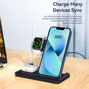 Беспроводное зарядное устройство Essager "JG 4in1" чёрный 15W (iPhone / Apple Watch / Airpods / Pencil)