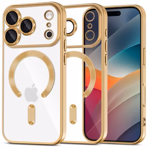 Tech-Protect MagFlex MagSafe Ümbris jaoks iPhone 17 Pro - Läbipaistev Kuldne