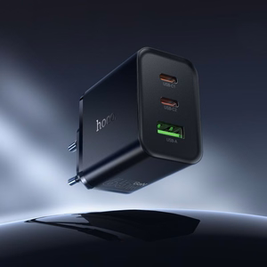 telefoni laadija Hoco 2x USB C + USB A QC3.0 PD 3A 65W N75 must