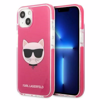 Karl Lagerfeld Choupette Head ümbris jaoks iPhone 13 - fuchsia