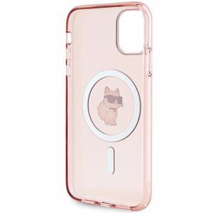 Чехол Karl Lagerfeld IML Choupette MagSafe для iPhone 11 / Xr - розовый