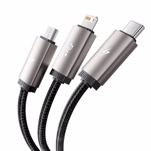 Tech-Protect UltraBoost 3in1 USB-A - Lightning / USB-C / micro USB 3.5A kaabel 1m - hall