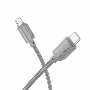 Кабель USB C to USB C Hoco 3A 60W 1 m X113 серый