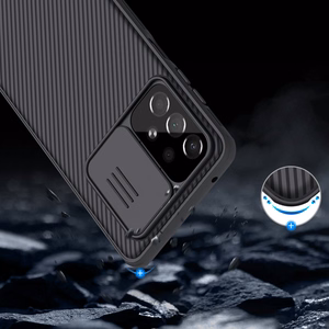 Nillkin CamShield Pro Case soomustatud ümbris Kaamera kaitsekate Samsung Galaxy A73 mustale mudelile