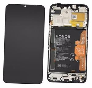 Huawei Honor X6b Plus / X6b originaal LCD-ekraani ja puutepaneeli moodul raami ning akuga, must (hoolduspakend)