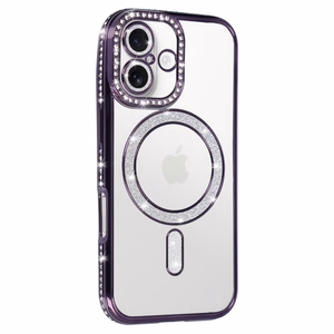 Bling Magsafe Ümbris jaoks Iphone 17 purple