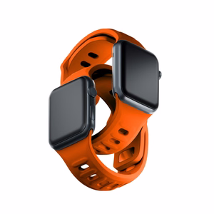 3mk silikoonrihm Apple Watchile, 38/40/41/42 mm, oranž, väike suurus